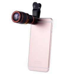 Universal 12x Zoom Mobile Phone Clip-on Retractable Telescope Camera Lens For Iphone 6s 6 Plus Samsu