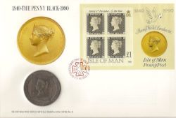 Penny Black Commemoration 1st Day Cover Stamps & Coin...1st Time On Bob