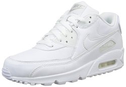 Nike Air Max 90 Mens Leather Running Shoes White Casual Classic Retro Throwback Sneakers