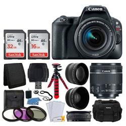 Canon Eos Rebel SL2 Digital Slr Camera + Ef-s 18-55MM F 4-5.6 Is Stm Lens + Wide Angle & Telephoto Lens + 48GB Memory Card