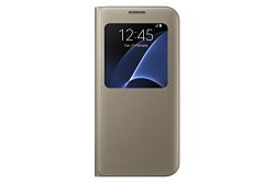 Samsung Galaxy S7 Edge Case S-view Flip Cover - Gold
