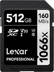 Lexar 512GB Professional Silver Series 1066X Uhs-i Sdxc Memory Card