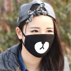 Bear Mouth Nose Mask Mouth-muffle Respirator Dust Proof Winter Anti-cold Cloth Comfortable