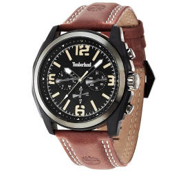 Timberland Brattleboro Wr: 10 Atm - Case: 46 Mm - Gender: Gent - Case Material: Ss Ip Black - Band Material: Leather Strap