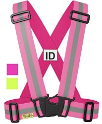 Reflective Vest High Visibility Day Night. Running Cycling Dog Walking Car Safety Motorcycle Riding. For Adult Men Women Children. Reflector Apparel Sport Gift For