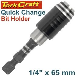 Tork Craft Quick Change Bit Holder 1 4' 65MM Carded TCQCH06514