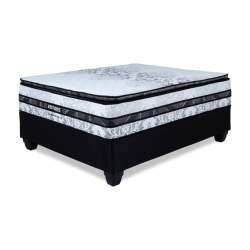 Restonic Meadow Deluxe Pillow Top Queen Mattress And Bed Set