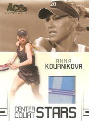 Anna Kournikova - Ace 06 "center Court Stars" - Rare "blue Jersey Memorabilia" Card Cc4