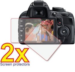 2X Nikon D-slr D3100 D3000 Premium Clear Lcd Screen Protector Cover Guard Film