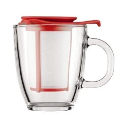 Bodum Yo-yo Set Mug And Tea Strainer 12-OUNCE Red