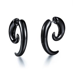 Fashion Earrings Punk Acrylic Black Snails Stud Earrings For Women men