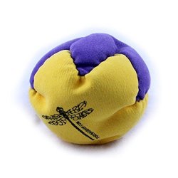Dragonfly Footbags Yellow And Purple Nova 2 Panel Hacky Sack