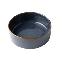 Flat Stackable Blue Cereal Bowl