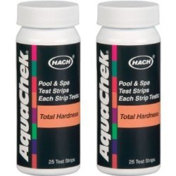 2-PACK Aquachek Total Hardness Test Strips For Pool & Spa Water - 2 X 25 Ct. Bottles 50 Tests Total