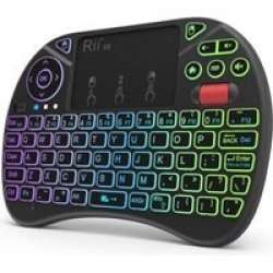 Qwerty Rgb Backlighting Media Touchpad With Scroll Wheel - Black