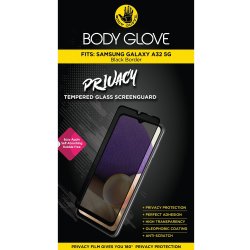 Body Glove Privacy Tempered Glass Screenguard - Samsung Galaxy A32 4G Black Trim