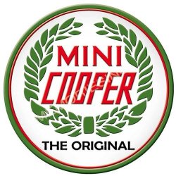 Mini Cooper - Round Classic Metal Sign