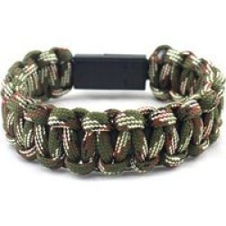 Paracord Bracelet With USB Charger For Samsung - Camo