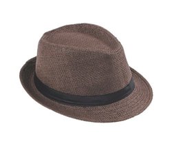 Hot Men Straw Fedora Cap Trilby Chapeu Beach Sun Hat Sombrero Cowboy Sunhat Bucket Travel Handmade Band Summer Panama Hat Men Brown