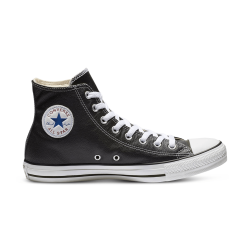 Converse Men&apos S All Star Hi Black white Leather Sneakers