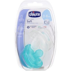 Chicco Physio Soft Silicone Soother Blue 0-6 Months