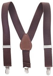 For Suspenders Kids Boys And Baby - Premium 1 Inch Suspender Perfect Tuxedo - Brown 30"