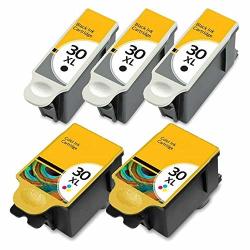 5 Compatible 30XL Ink Cartridges For Kodak Hero 3.1 Hero 5.1 Esp 3.2 Esp C110 Esp C310 Esp Office 2150 Esp C315 Esp Office 2170