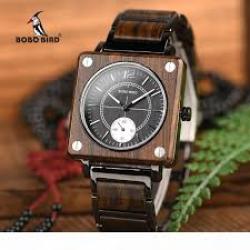 Bobo Bird Square Wood Watch Solo's Collection {a:custom_size} {a:custom_color}