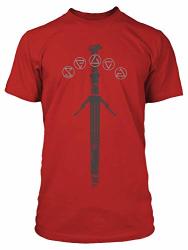 Jinx The Witcher 3 Men's Silver Sword T-Shirt Red XL