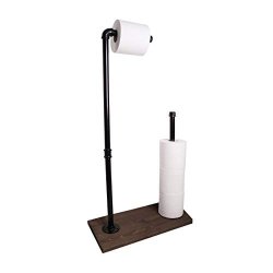 SunnyPoint Classic Bathroom Free Standing Toilet Tissue Paper Roll Holder  Stand