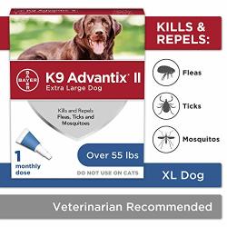 Flea And Tick Prevention For Dogs Dog Flea And Tick Treatment 1 Dose For Dogs Over 55 Lbs K9 Advantix II