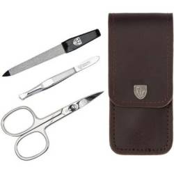 3 Piece Manicure Set In Brown Pouch
