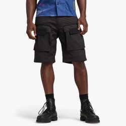 Men&apos S 3D Regular Cargo Black Shorts