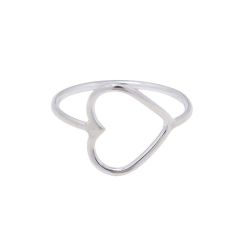 Trendstudio X 925 Sterling Silver Cutout Heart Ring