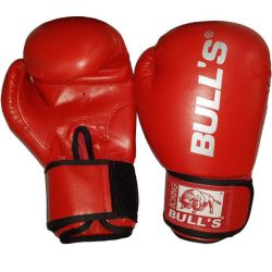 Fury Sports Bulls Boxing Gloves Red - Leather