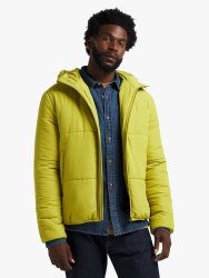 Men&apos S Lime Green Hooded Puffer Jacket