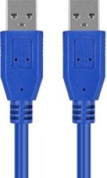 Superspeed USB Male To Male Cable USB 3.0 Blue