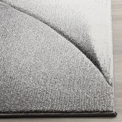 Safavieh Hollywood Collection HLW716G Grey And Dark Grey Mid-century Modern Abstract Runner 2'2" X 8'