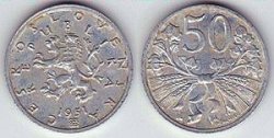 Czechoslovakia Coin 50 Heller KM32 1952 Unc M-0211