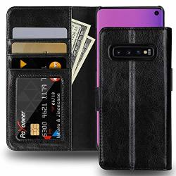 Jisoncase Samsung Galaxy S10 Wallet Case Samsung S10 Leather Wallet Case With Card Holder Rfid Blocking Kickstand Magnetic Closure Anti-slip Flip Folio Wallet Case