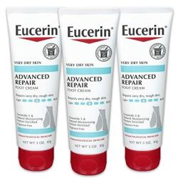 Eucerin Advanced Repair Foot Cream - Fragrance Free Foot Lotion For Very Dry Skin - 3 Oz. Tube Pack Of 3