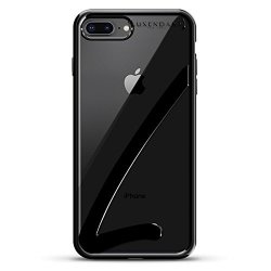 Black Initial L1 Luxendary Chrome Series Designer Case For Iphone 8 7 Plus In Titanium Black Trim