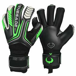 Renegade GK Vulcan Abyss Roll Cut Level 3 Adult & Junior Goalie Gloves Men & Women With Pro-tek Fingersaves - Goalkeeper Gloves Size 7