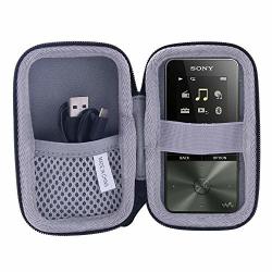 Werjia Hard Shell Travel Carrying Case For Sony NWE395 NWE394 NWE393 Walkman Case Black