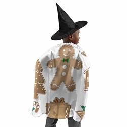 Fenda Gingerbread Cookies Sweet Biscuit Kids Hooded Cloak Cape Hooded Cloak For Girls Witch Cloak And Hat Dress Up For Halloween Birthday Party