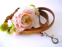 Wedding Flower Dog Collar Blush Wedding Flower Dog Collar Matching "i Do" Leash XS S M L M With Leash