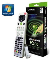 Compro K200 Microsoft Certified Windows Media Center Remote Control + Usb Ir Receiver + Mpeg-2 Encod
