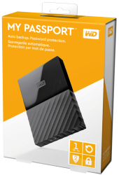 Western Digital Wd My Passport Portable 1TB 2.5-INCH Hard Drive - Black