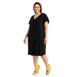 Donnay Plus Size T-Shirt Dress With Animal Ring - Black