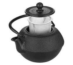 Oriental 720ML Cast Iron Tetsubin Teapot With Infuser Negra